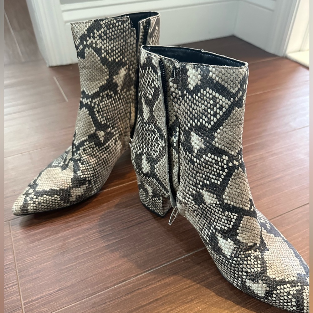 Dolce Vita Snakeskin Bell Booties